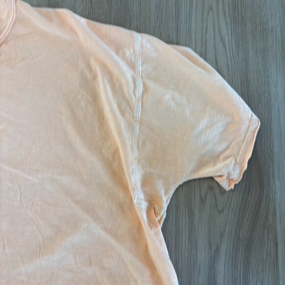 Free People Movement Boxy Cropped Crewneck T-shirt Neon Orange Large - Picture 4 of 6